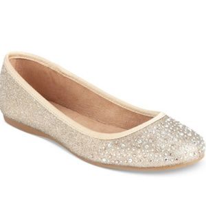 Champagne Rhinestone Ballet Flats • Style & Co